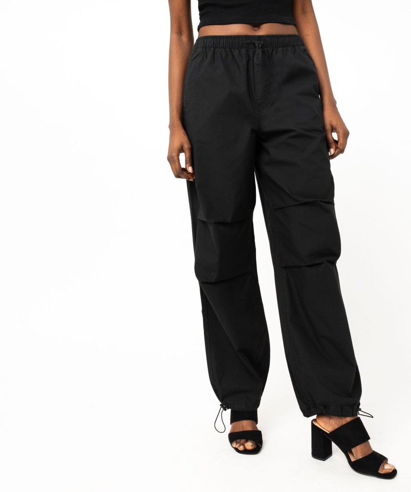 Pantalon baggy en toile de coton femme